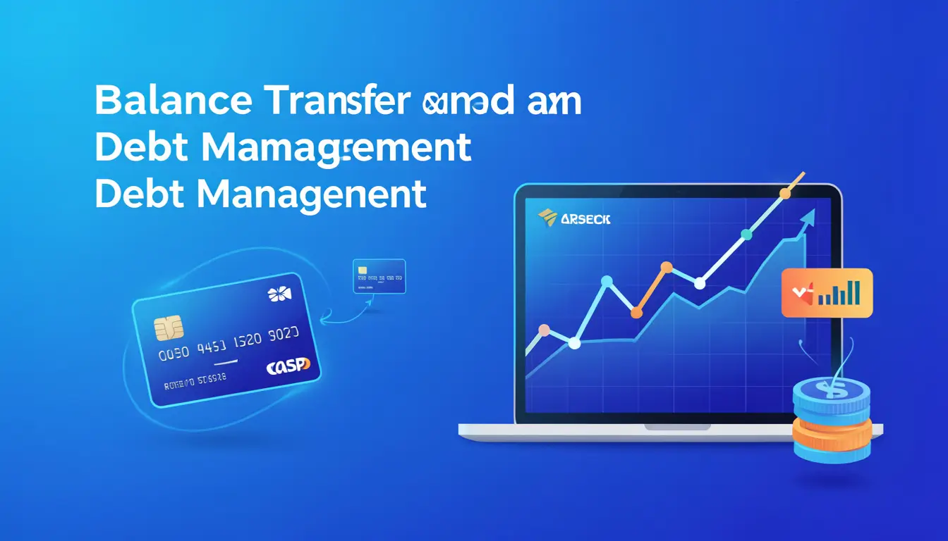 Modern fintech illustration showing credit cards and financial charts