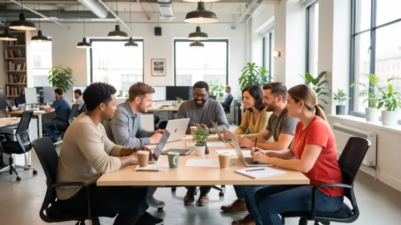 Startup team discussing business protection strategy