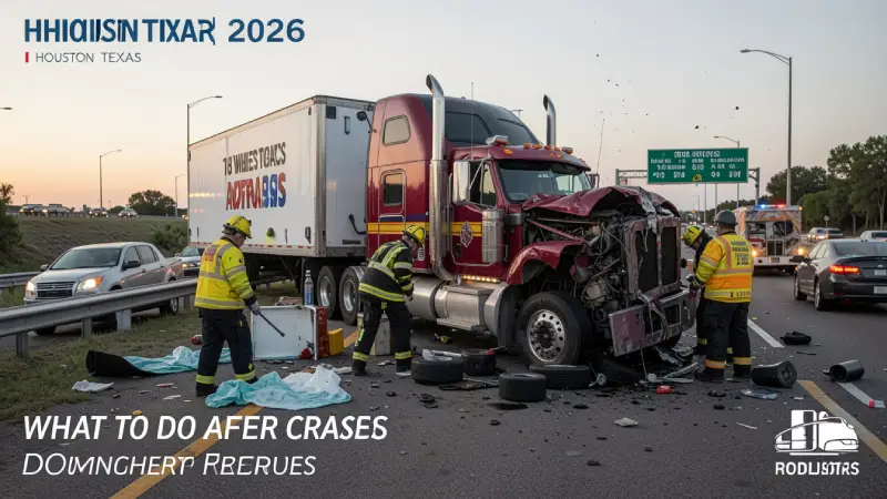 18 wheeler accident Houston Texas 2026 — what to do immediately after crash to protect your claim