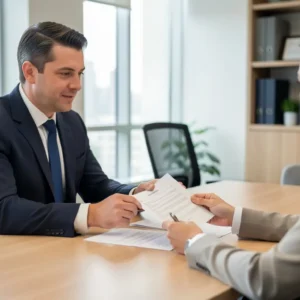 attorney showing contingency fee agreement document