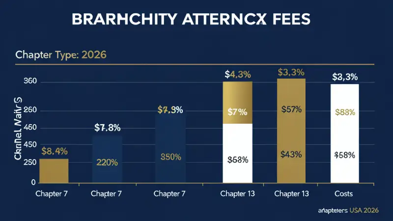 Bankruptcy attorney fees and total costs USA 2026 — Chapter 7 $1000-$3500 vs Chapter 13 $3000-$6000