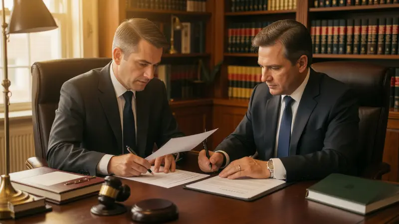 How to choose the best bankruptcy lawyer USA 2026 — attorney and client reviewing debt relief documents