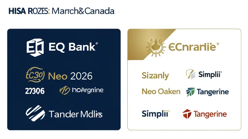 Best HISA rates Canada March 28 2026 — EQ Bank 2.75% Neo 3.00% KOHO 3.50% Oaken 2.80% Simplii 4.50% promo