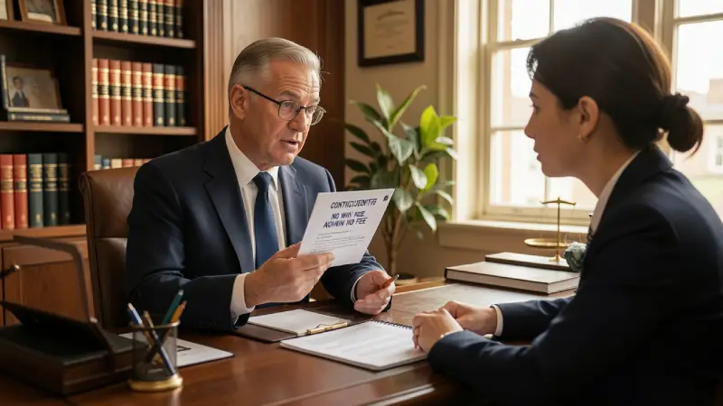 Car accident lawyer contingency fee USA 2026 — 33% fee structure explained, no win no fee