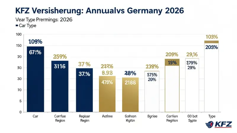 KFZ Versicherung annual premiums Germany 2026 by car type — bar chart