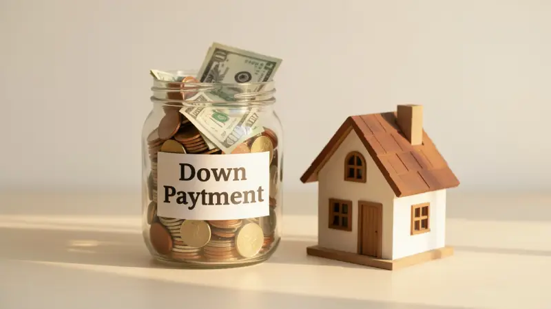 Down payment savings jar first home USA 2026