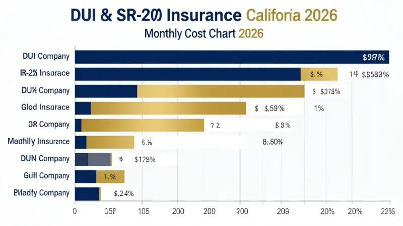 DUI SR-22 insurance cost California 2026 — monthly rates by company compared