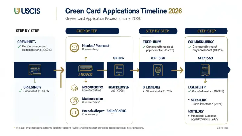 Green card process timeline USA 2026 — step by step USCIS application process explained