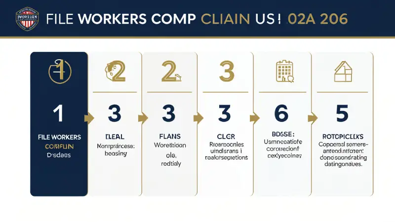 How to file a workers comp claim USA 2026 — step by step process timeline infographic