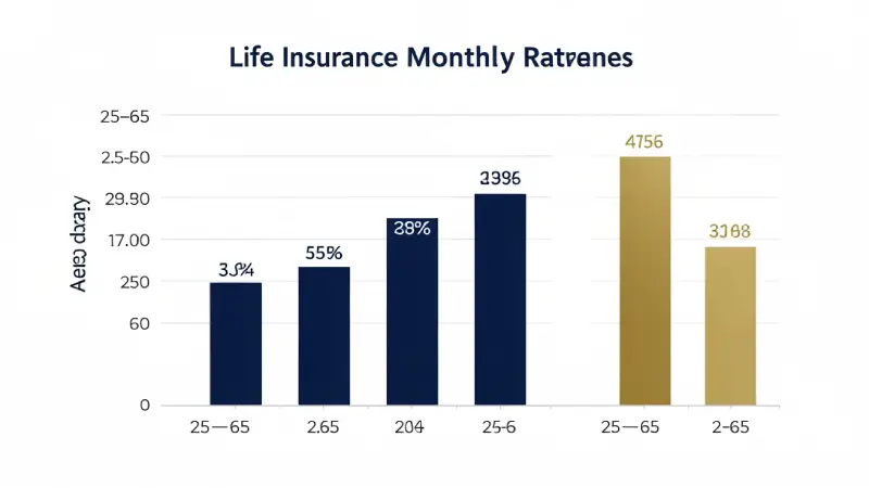 Life insurance monthly rates by age USA 2026