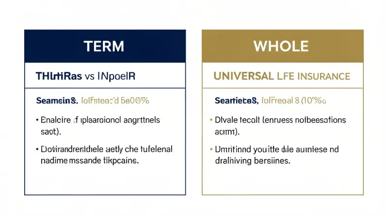 Types of life insurance comparison USA 2026 — term vs whole vs universal