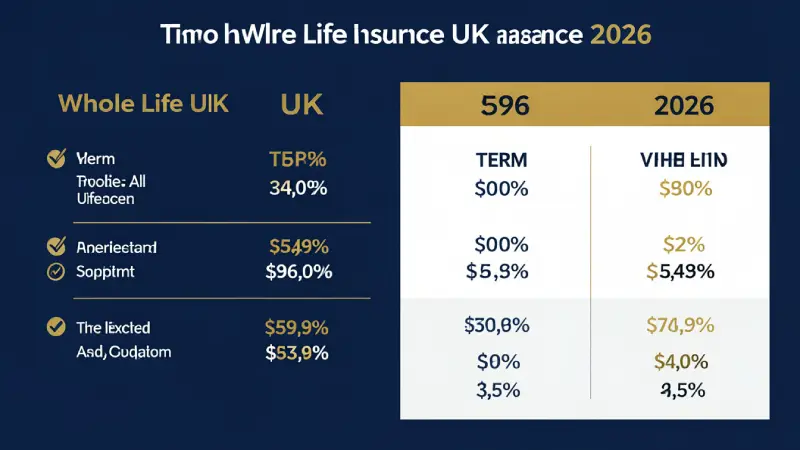 Term vs whole life insurance UK 2026 — comparison infographic