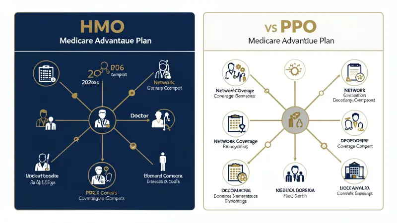 Medicare Advantage plan types comparison 2026 — HMO vs PPO vs PFFS vs SNP explained