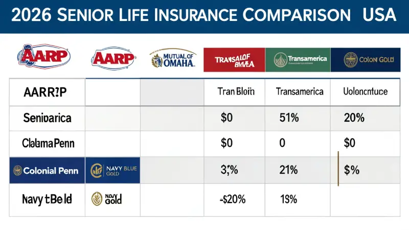 Best life insurance providers for seniors USA 2026 — Mutual of Omaha AARP Penn Mutual Gerber compared