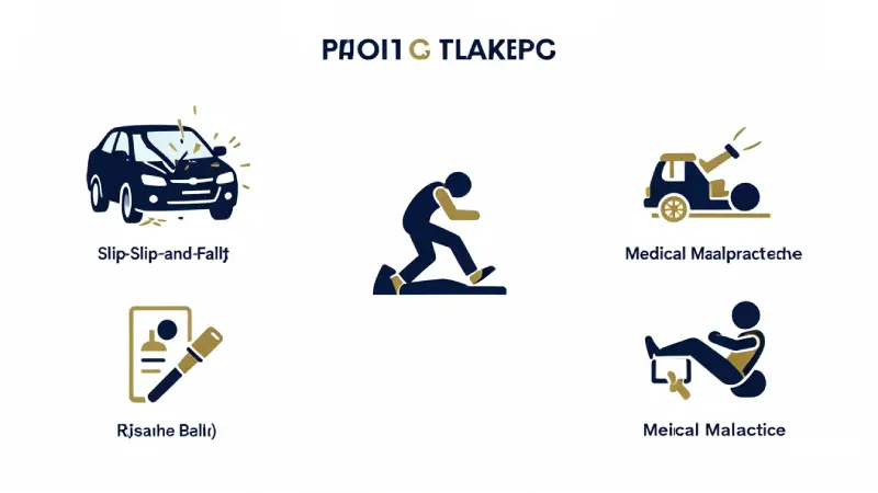 Types of personal injury cases USA 2026 — car accident, slip and fall, medical malpractice