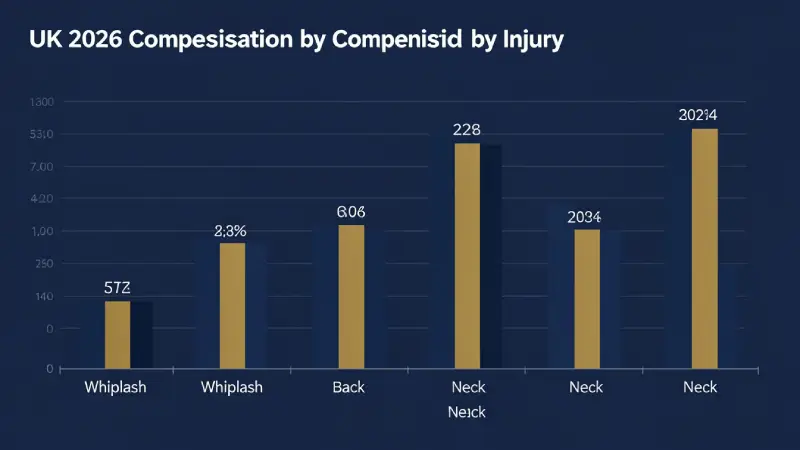 Personal injury compensation amounts UK 2026 — by injury type whiplash back injury serious injuries