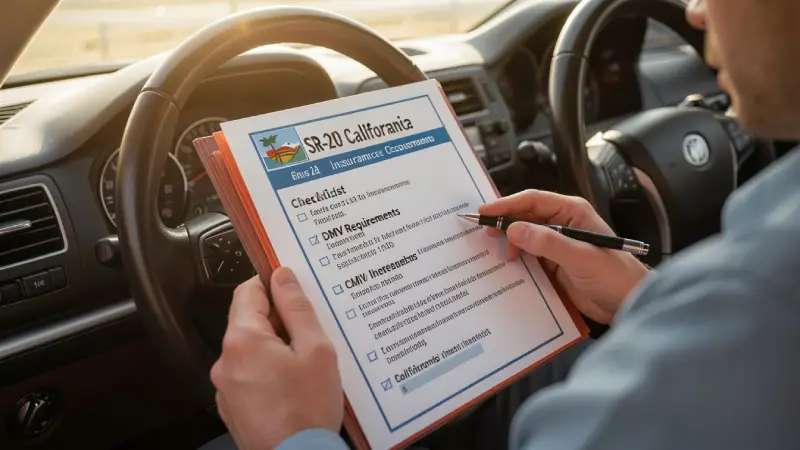 SR-22 insurance California checklist 2026 — DMV requirements compliance guide for DUI drivers