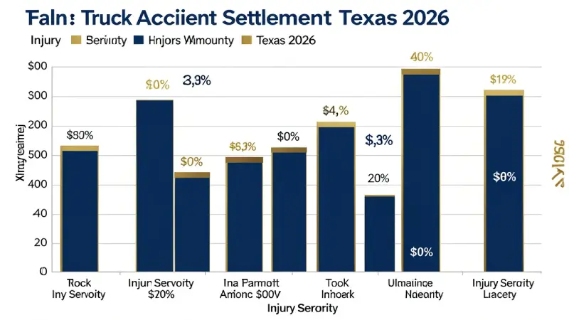Truck accident settlement amounts Texas 2026 — by injury type severity and liable parties