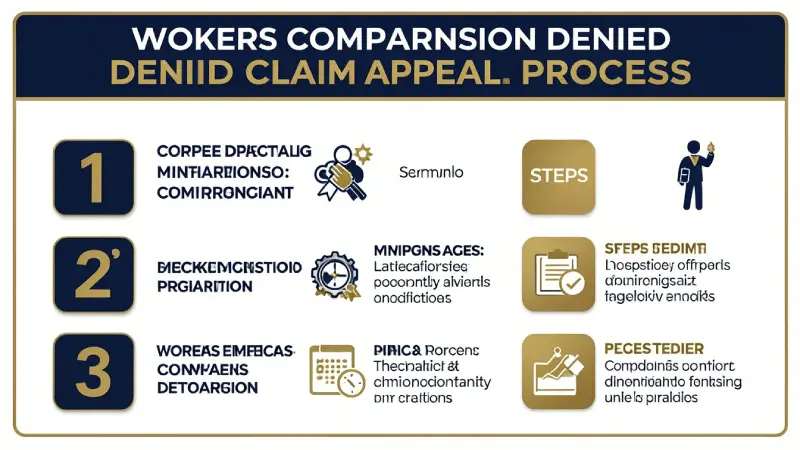 Workers compensation denied claim appeal process USA 2026 — step by step infographic
