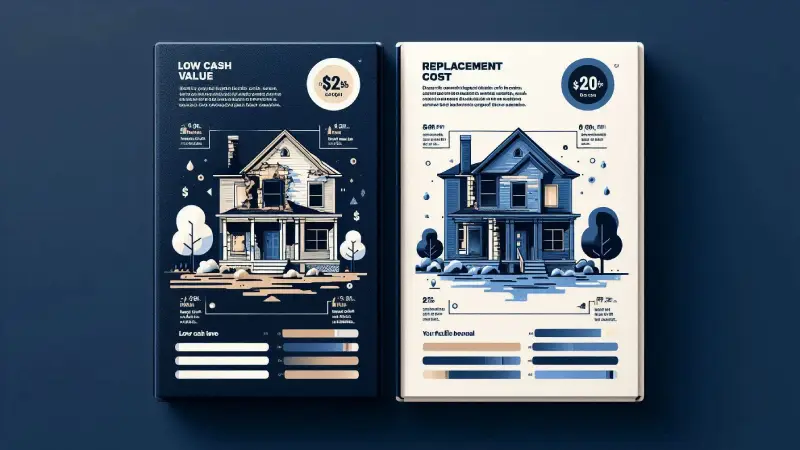 Home insurance coverage comparison replacement cost vs actual cash value 2026