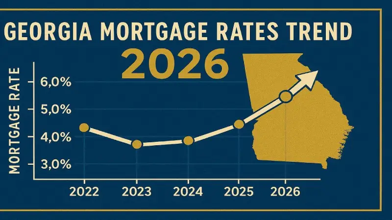 Georgia mortgage rates trend 2026 infographic