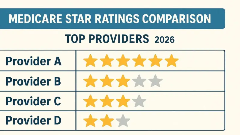 Medicare Advantage star ratings comparison top providers 2026 infographic