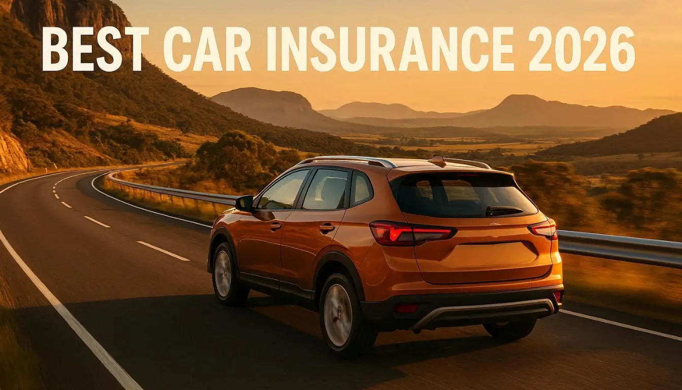 Australian car driving on scenic highway best car insurance 2026