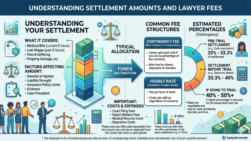 Infographic showing personal injury settlement amounts Houston 2026