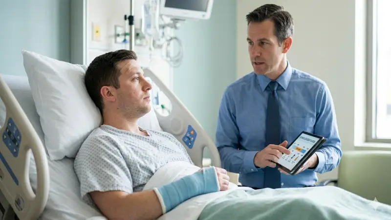 Injured person receiving medical care after slip and fall accident in Florida 2026