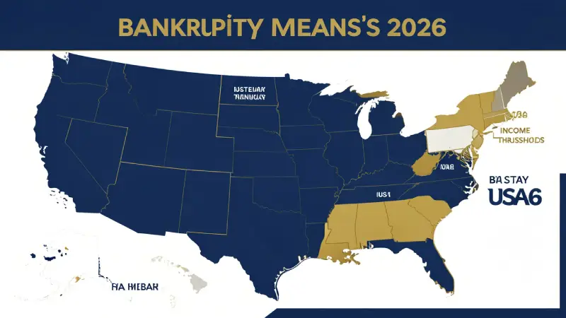 Bankruptcy means test income thresholds USA 2026 by state — bar chart