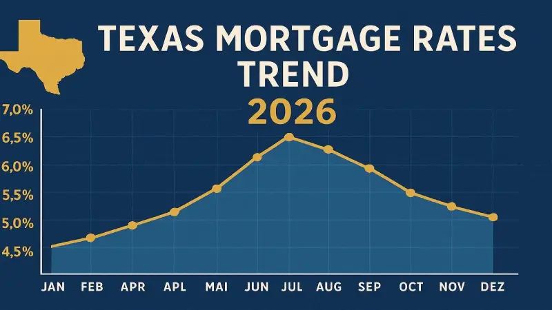 Texas mortgage rates trend 2026 infographic