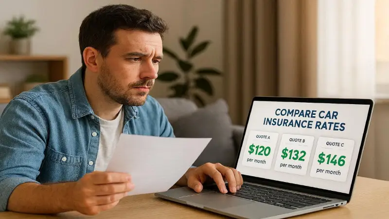 Australian driver comparing car insurance rates online iSelect 2026 editorial