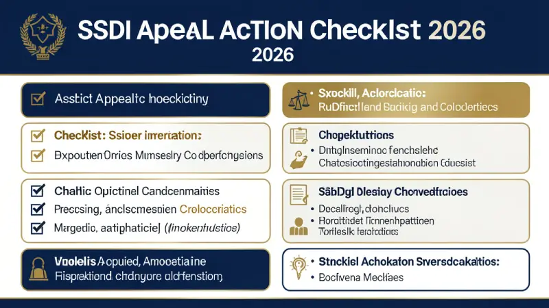 SSDI appeal action checklist 2026 — what to do immediately after denial