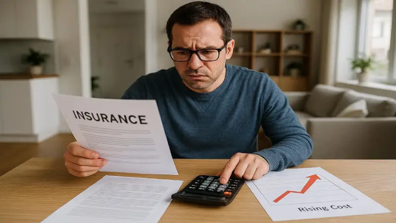 American homeowner reviewing Liberty Mutual insurance policy documents 2026