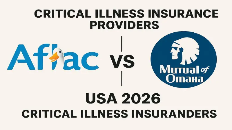 Aflac Mutual of Omaha critical illness insurance providers USA 2026