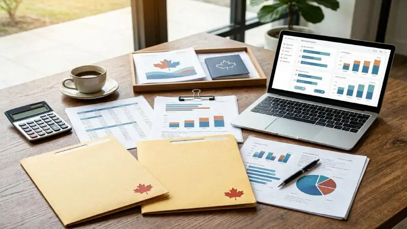 Multiple Canadian life insurance companies comparison concept,