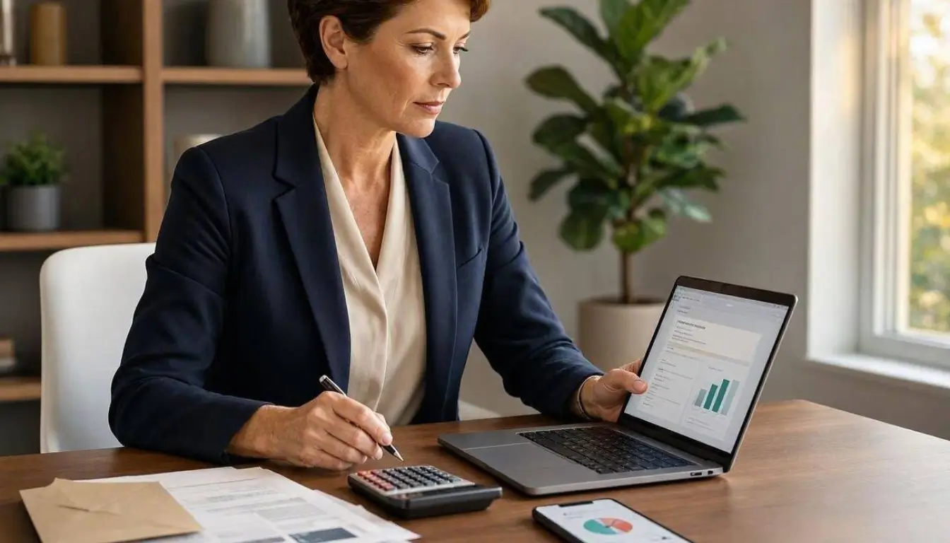 Professional editorial finance photography for a premium American personal finance publication,